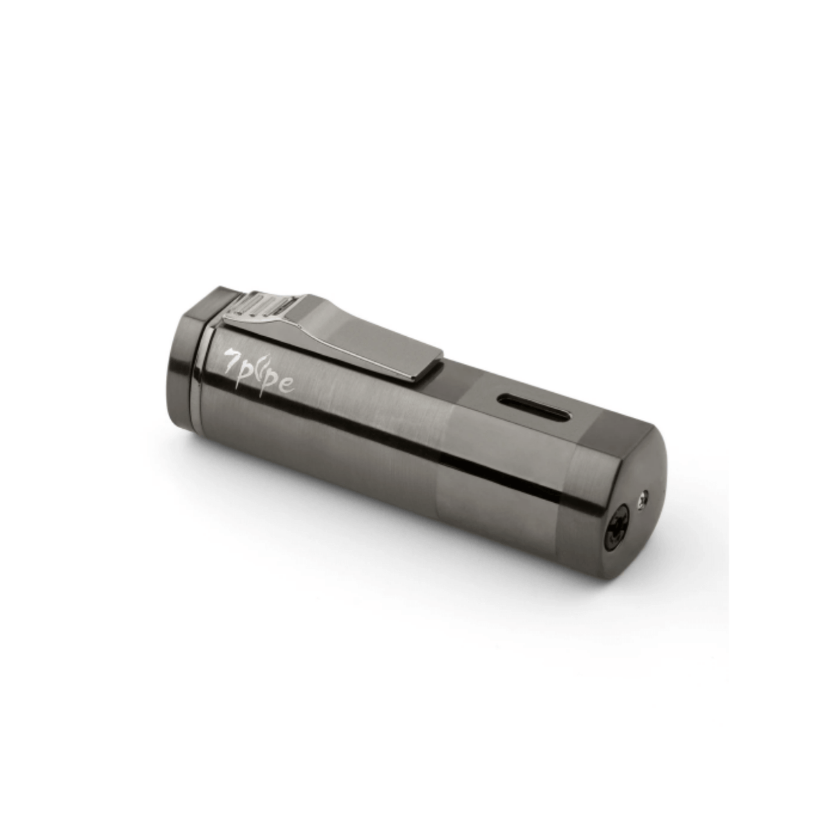 Triple Torch Lighter in Gunmetal Finish with Compact Metal Body and Three Jet Flame Nozzles