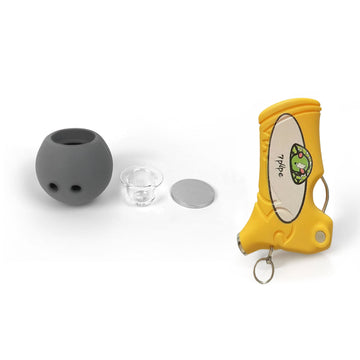 SUKA Essentials Accessories Kit with Gray Replacement Silicone Ball, Quartz Glass Bowl, Filter Disc and Yellow Pocket Tool